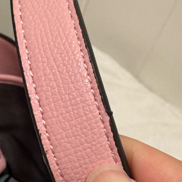 Karl Lagerfeld Paris Blush Pink Drawstring Bucket Handbag - Picture 7 of 10